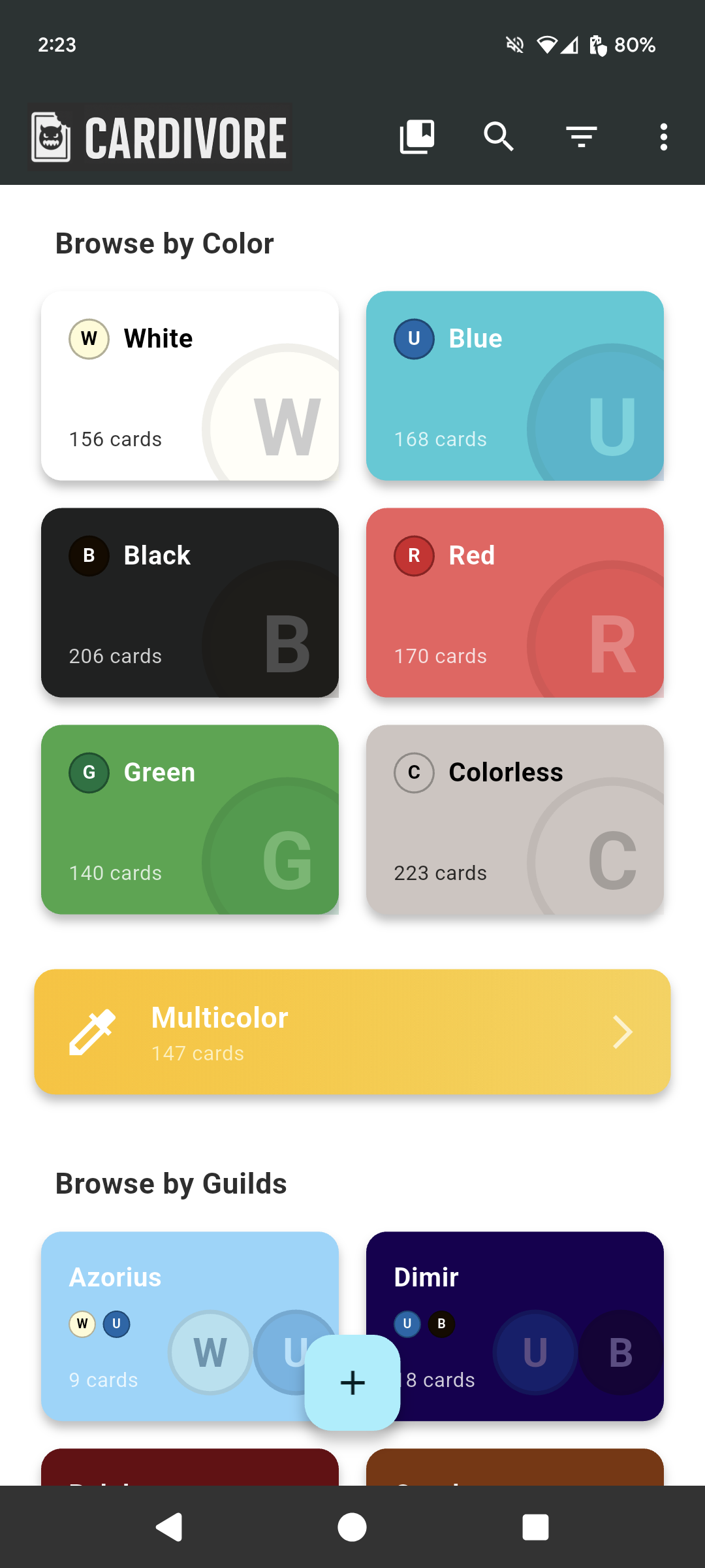 Cardivore App Screenshot 2 - Collection View